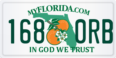 FL license plate 1680RB