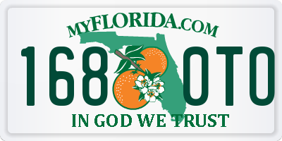 FL license plate 1680TO