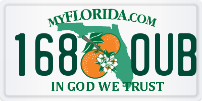 FL license plate 1680UB