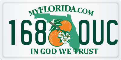 FL license plate 1680UC