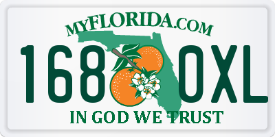 FL license plate 1680XL