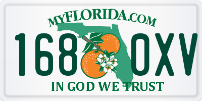 FL license plate 1680XV