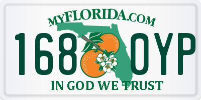 FL license plate 1680YP