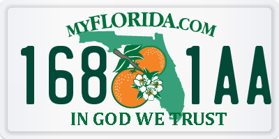 FL license plate 1681AA