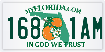 FL license plate 1681AM