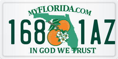 FL license plate 1681AZ