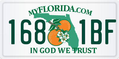 FL license plate 1681BF