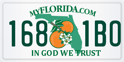 FL license plate 1681BO