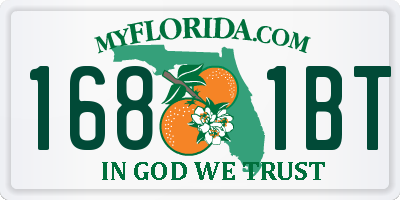 FL license plate 1681BT