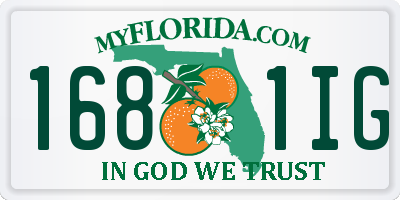FL license plate 1681IG