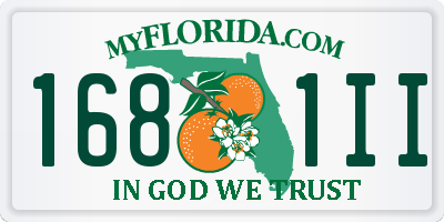 FL license plate 1681II