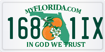 FL license plate 1681IX
