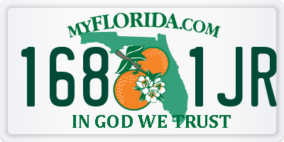 FL license plate 1681JR