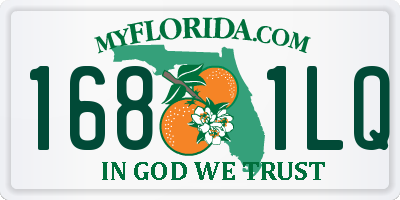FL license plate 1681LQ