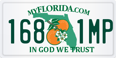 FL license plate 1681MP