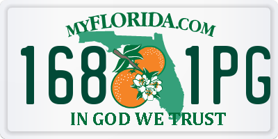 FL license plate 1681PG