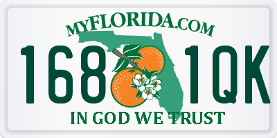 FL license plate 1681QK