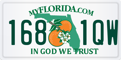 FL license plate 1681QW