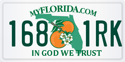 FL license plate 1681RK
