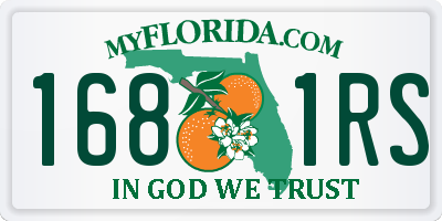 FL license plate 1681RS