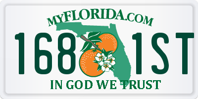 FL license plate 1681ST