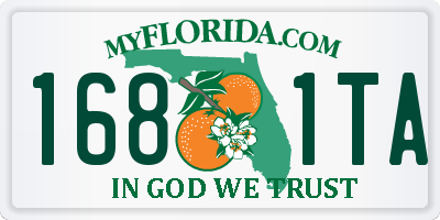 FL license plate 1681TA