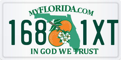 FL license plate 1681XT