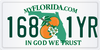 FL license plate 1681YR