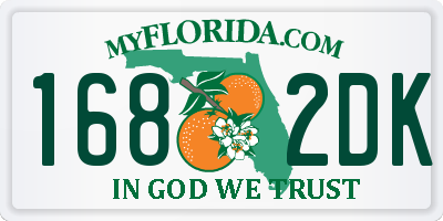 FL license plate 1682DK