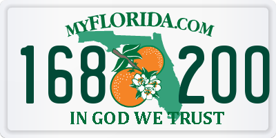 FL license plate 1682OO