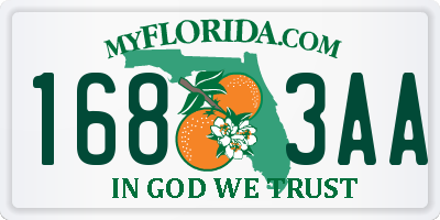 FL license plate 1683AA