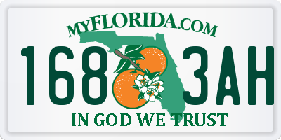 FL license plate 1683AH