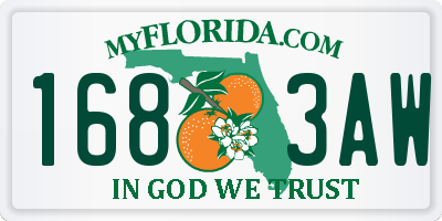 FL license plate 1683AW