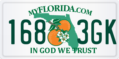 FL license plate 1683GK