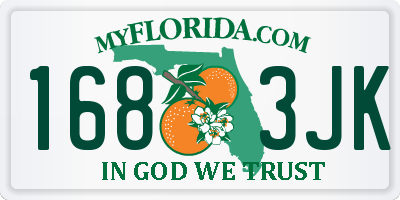 FL license plate 1683JK