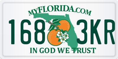 FL license plate 1683KR