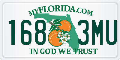 FL license plate 1683MU