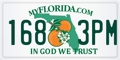 FL license plate 1683PM