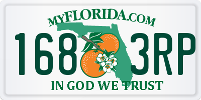FL license plate 1683RP