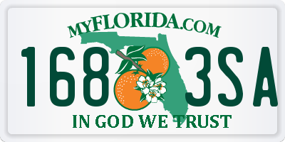 FL license plate 1683SA
