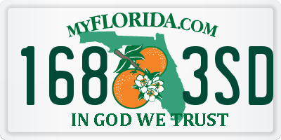FL license plate 1683SD