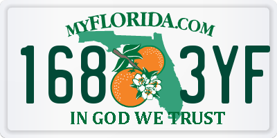 FL license plate 1683YF