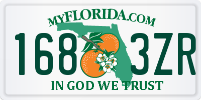 FL license plate 1683ZR