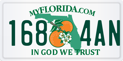 FL license plate 1684AN