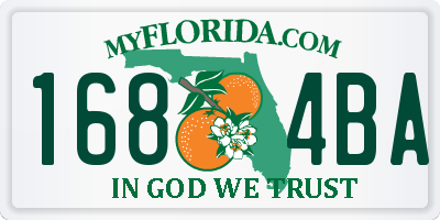 FL license plate 1684BA