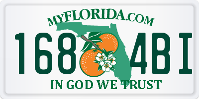 FL license plate 1684BI