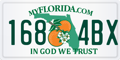 FL license plate 1684BX