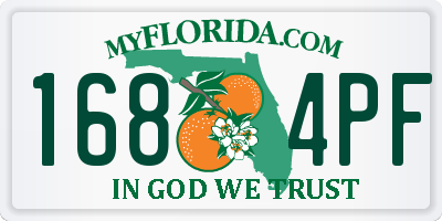 FL license plate 1684PF