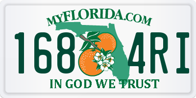FL license plate 1684RI