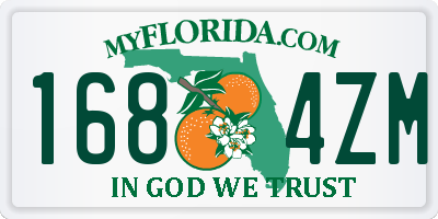FL license plate 1684ZM